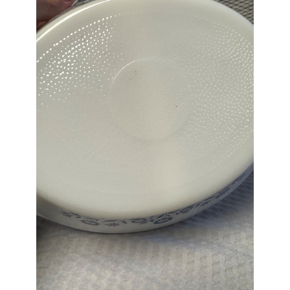 VTG Glasbake Blue Flower Floral Pattern White Divided Casserole Dish J2352‎ EUC - Picture 11 of 11